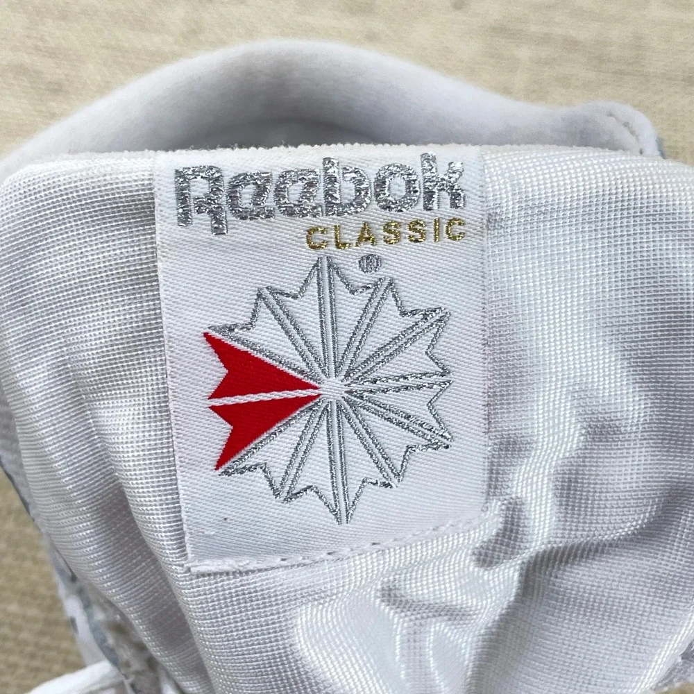 Reebok Freestyle Hi Womens White Leather High Top Sneakers 2431 Size 10